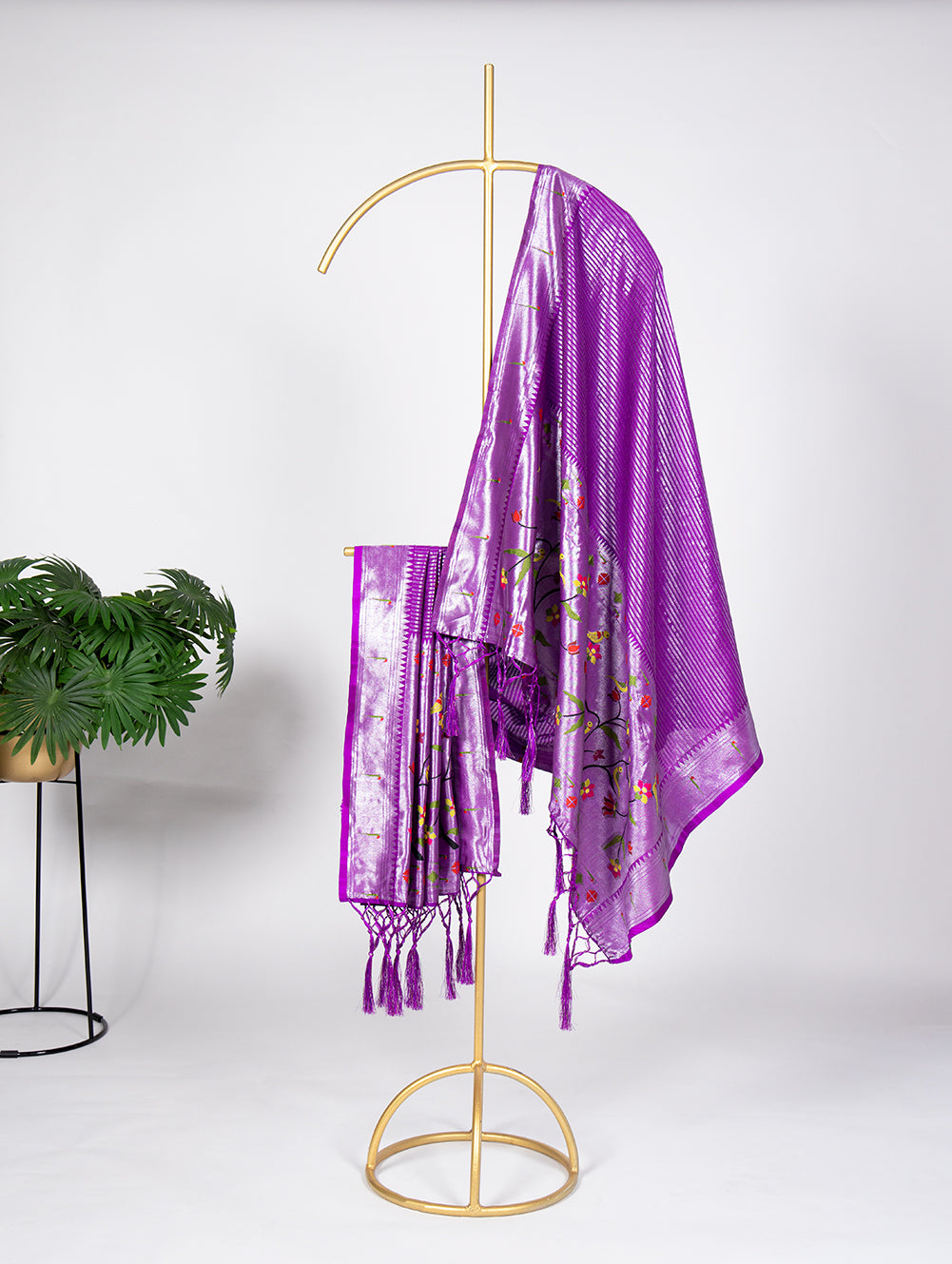 Purple Traditional Paithani Dupatta