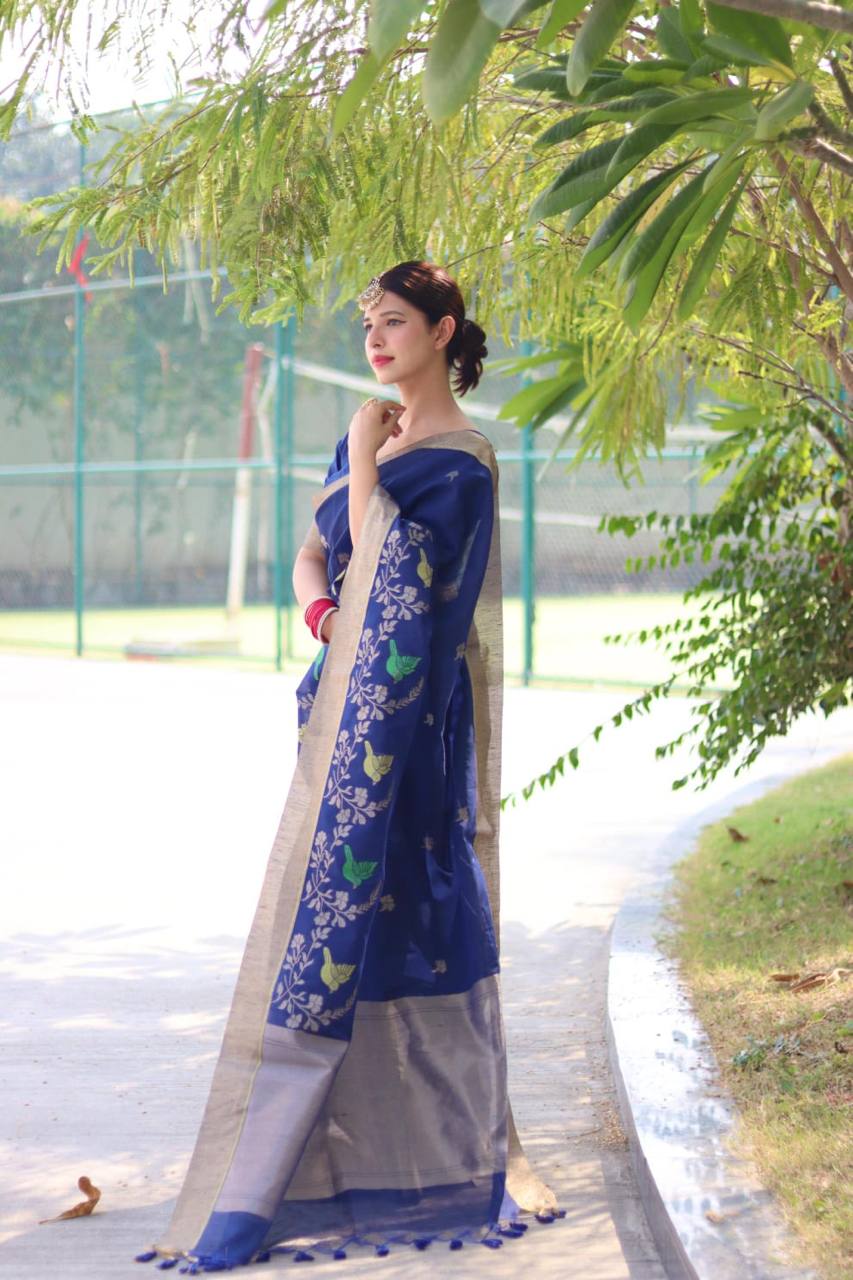 Pure Linen Silk Saree