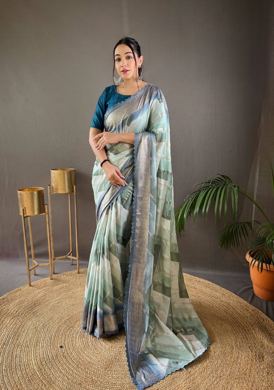 Pure Organza Diable Saree