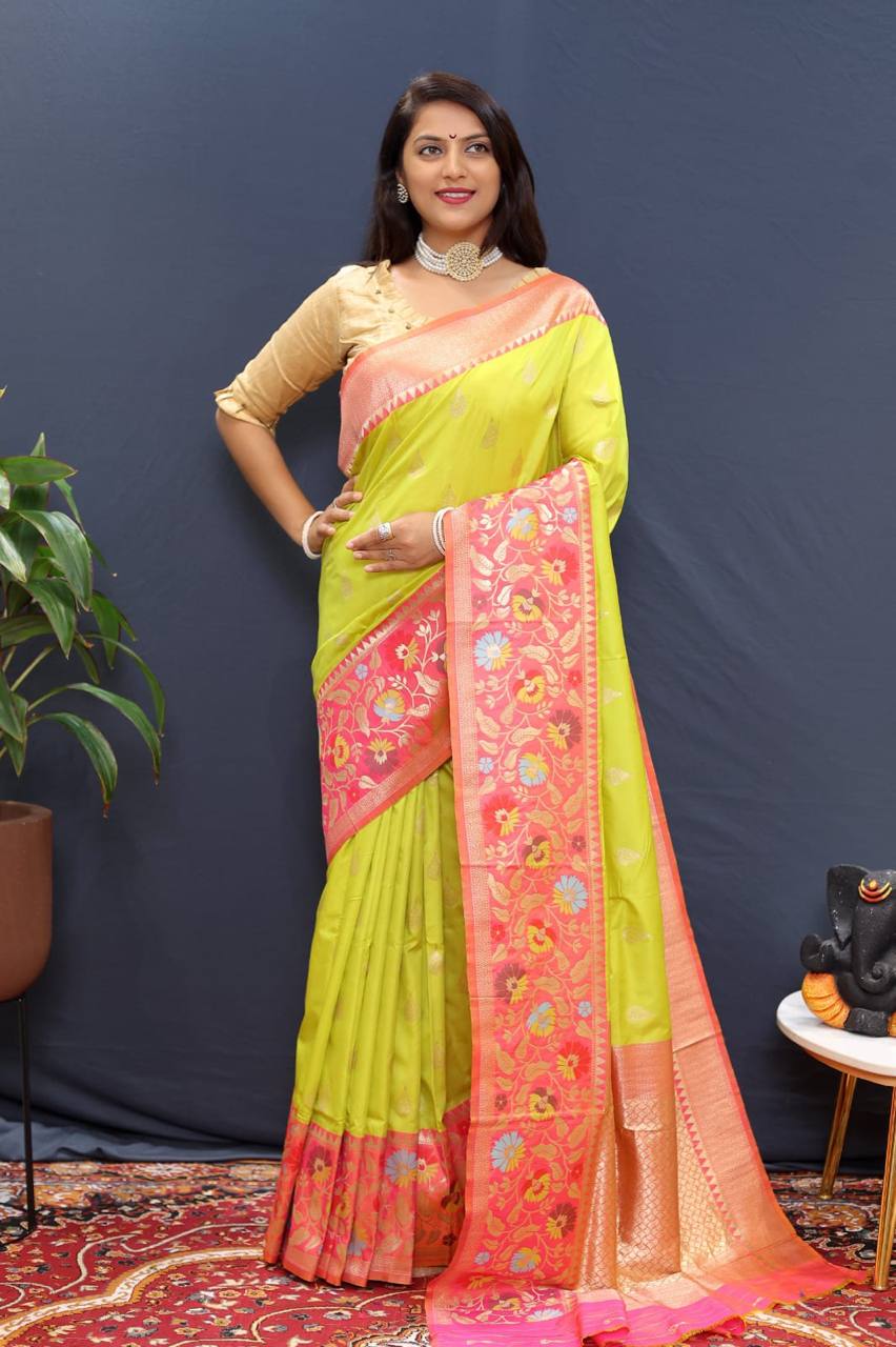 Paithani Pure Soft Silk Handloom Saree