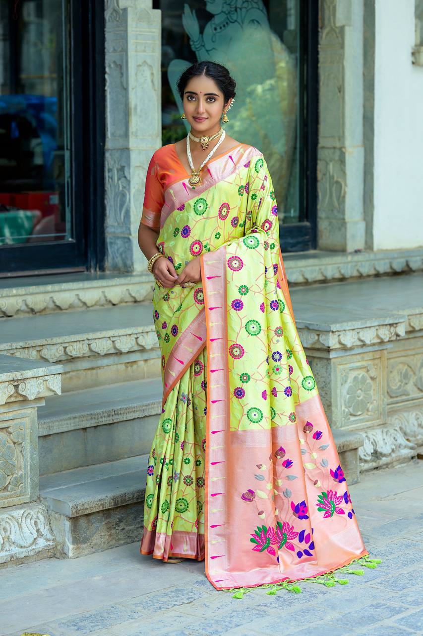 Soft Banarasi Silk Paithani Saree