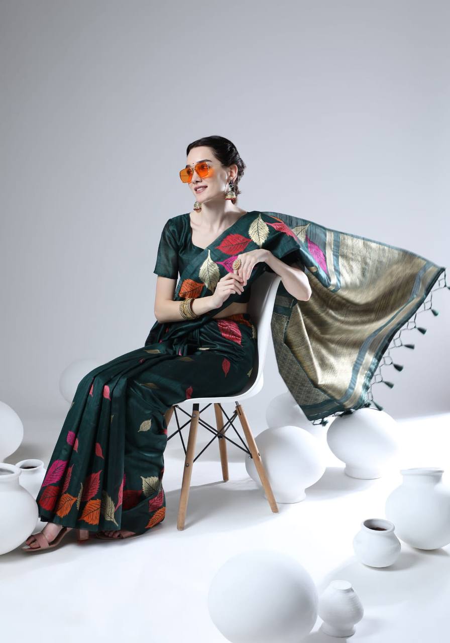 Tussar Silk Weaving Saree