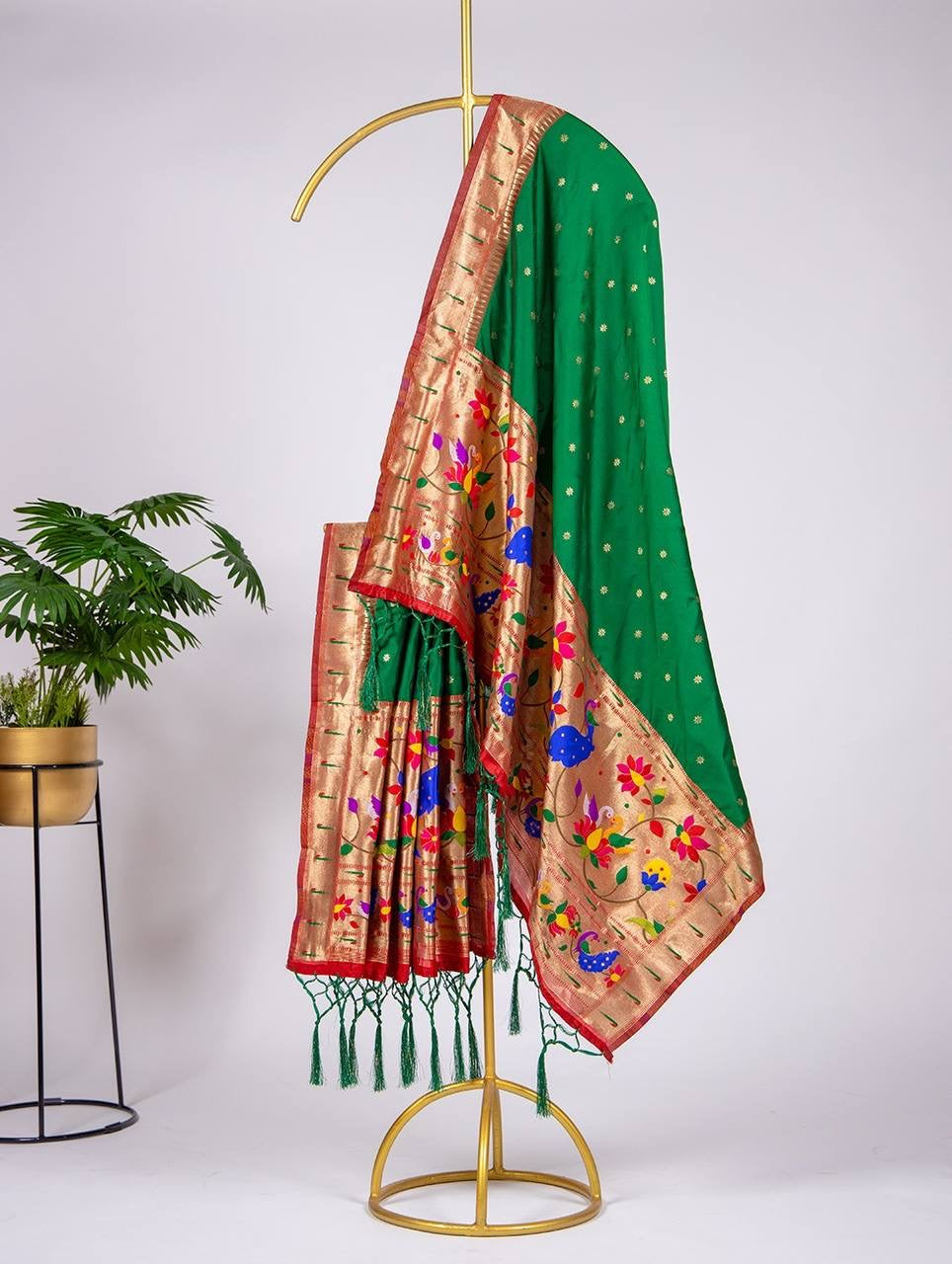 Green Traditional Paithani Dupatta