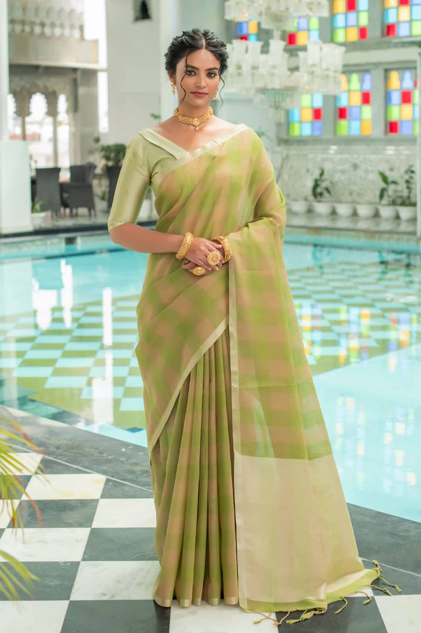 Pure Linen Saree