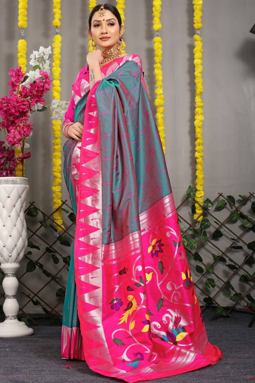 BEAUTIFUL SOFT PURE SILK PAITHANI SAREE