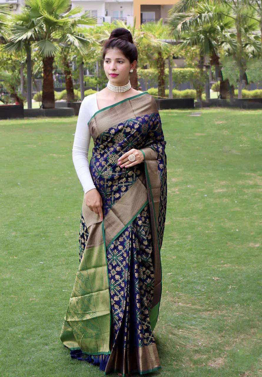 Bandhej Silk Saree