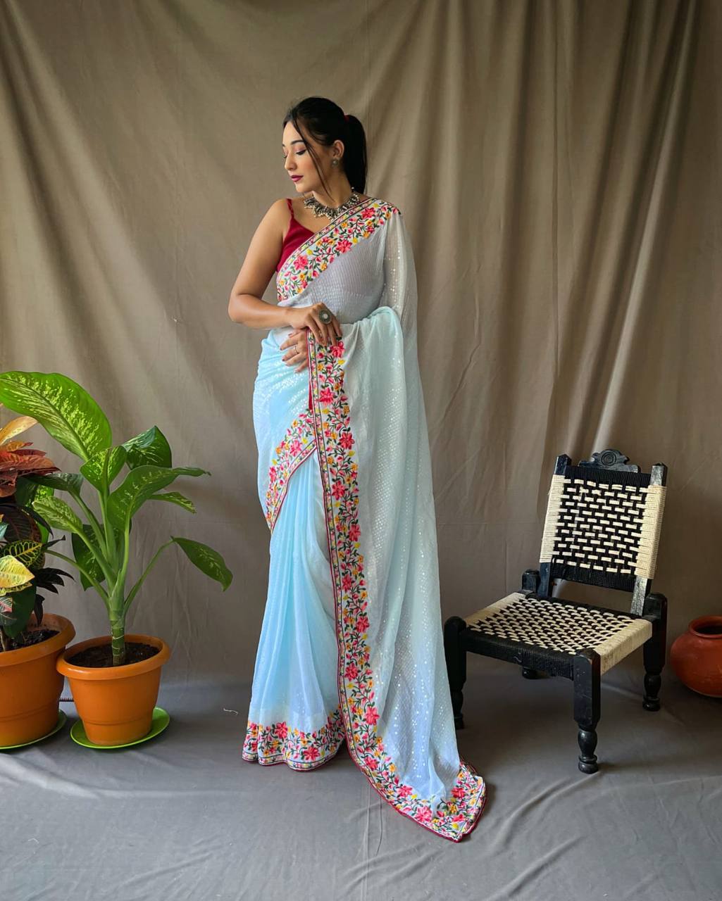 PURE GEORGATE SAREE