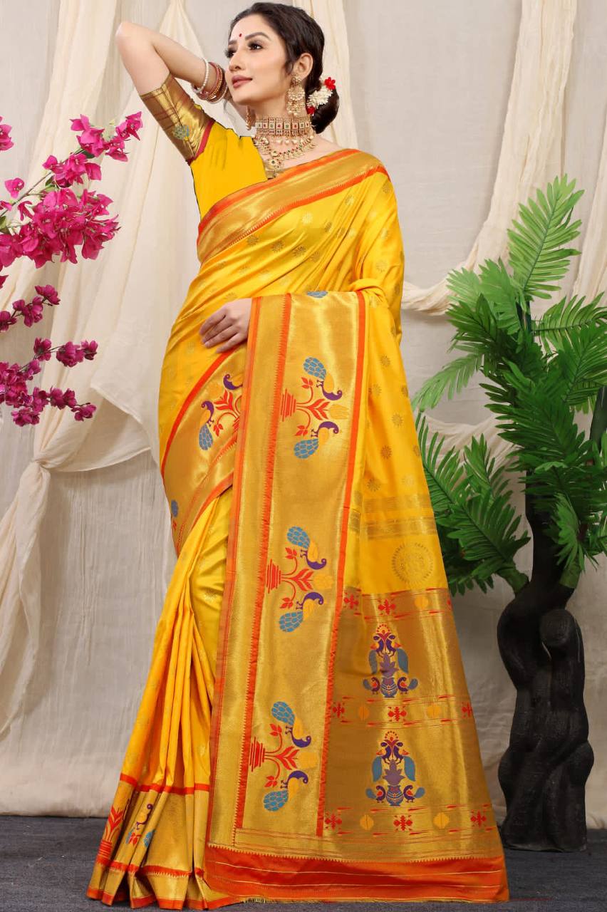 Paithani Pure Silk Handloom Saree