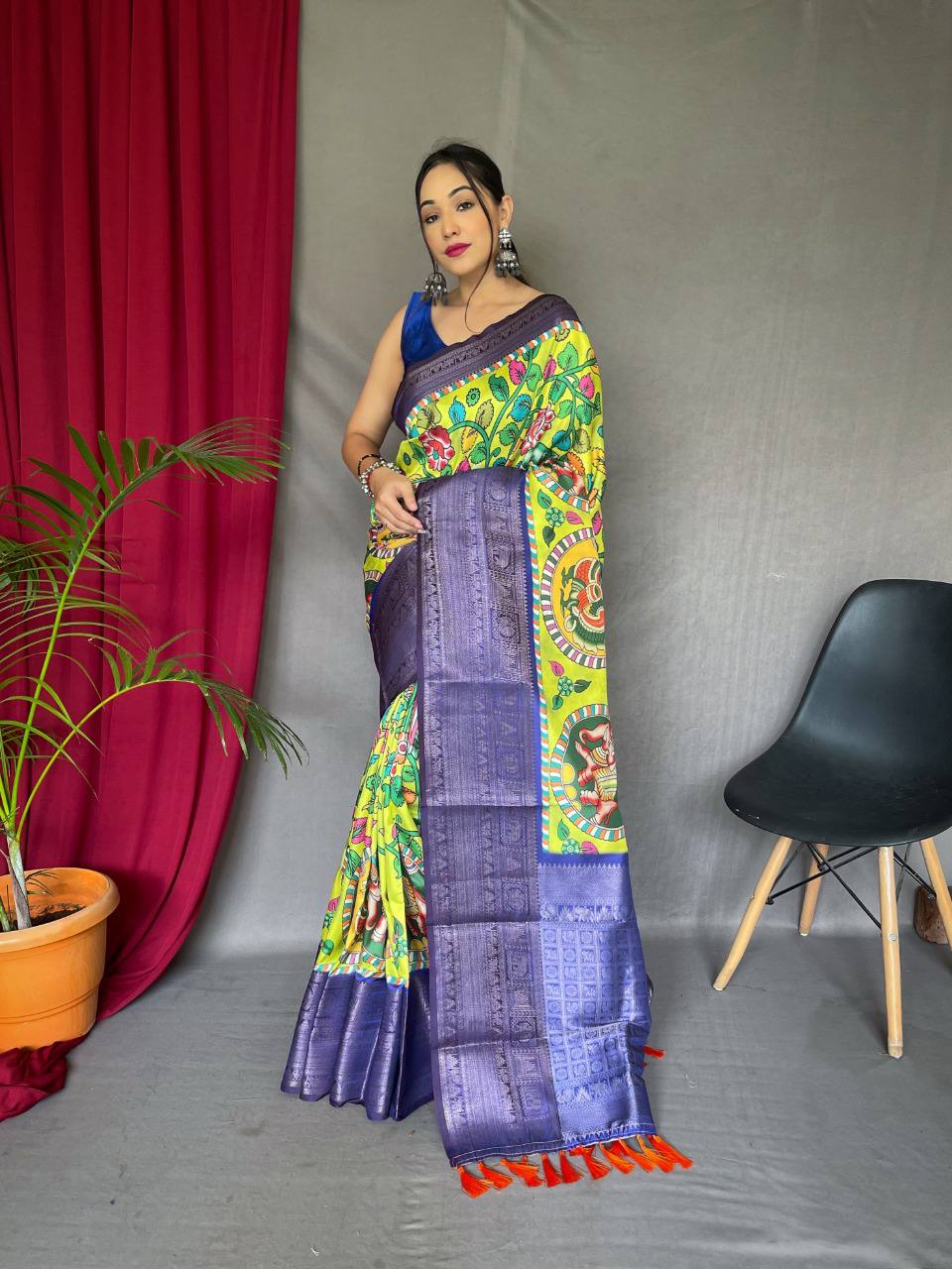 Pure Kanchipuram Digital Printed Saree