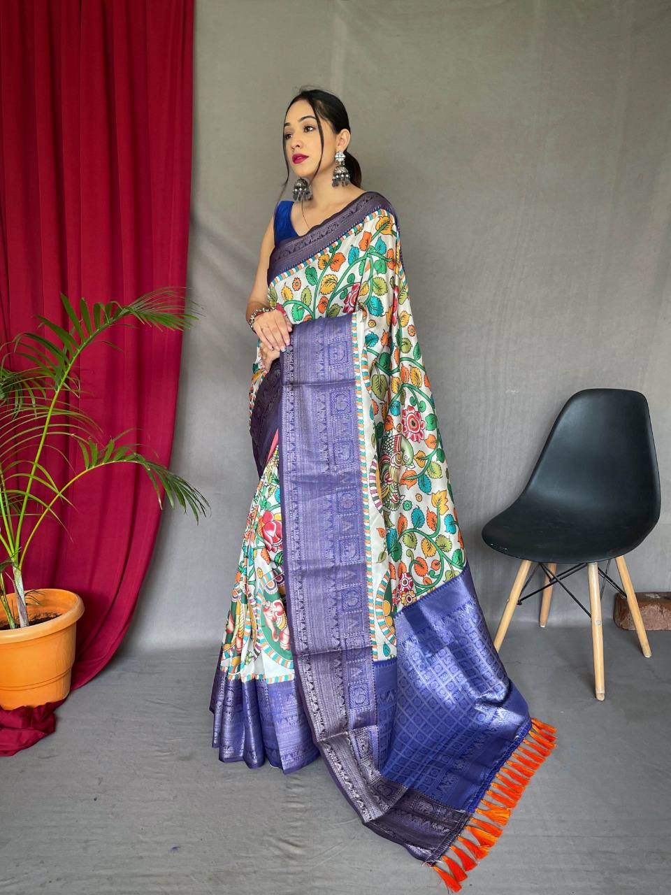 Pure Kanchipuram Digital Printed Saree