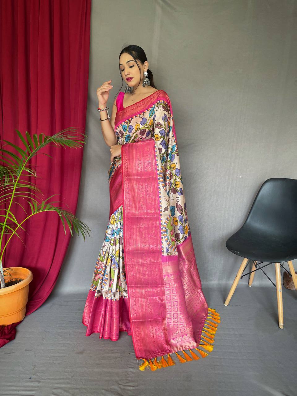 Pure Kanchipuram Digital Printed Saree