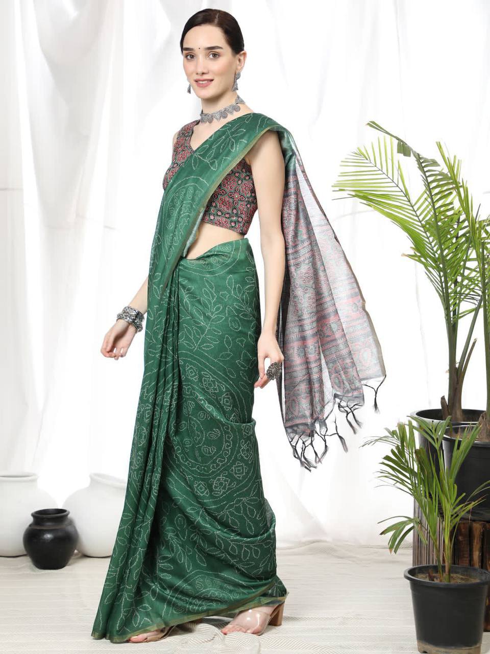 Soft Linen Cotton Saree