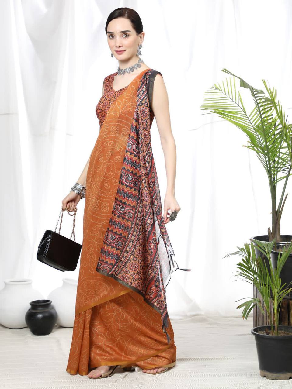 Soft Linen Cotton Saree
