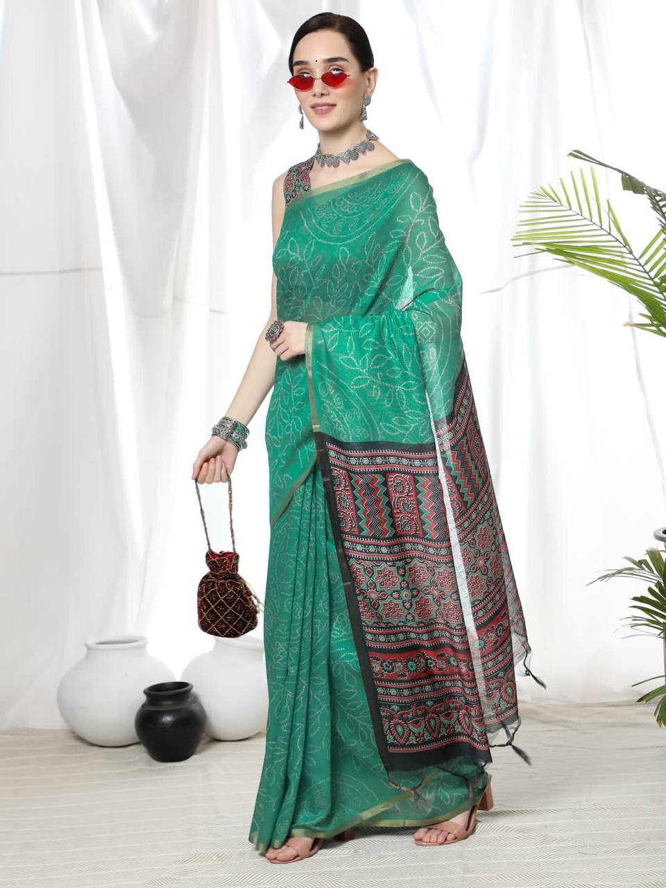 Soft Linen Cotton Saree