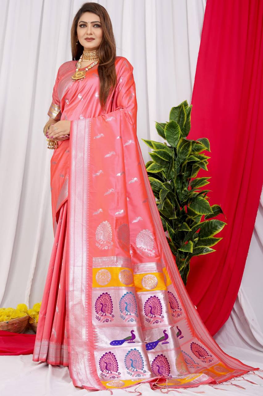 BEAUTIFUL SOFT PURE SILK PAITHANI SAREE