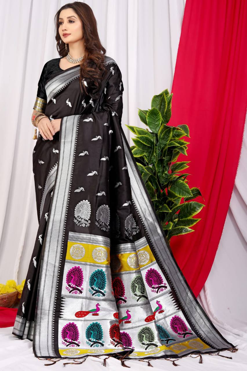 BEAUTIFUL SOFT PURE SILK PAITHANI SAREE