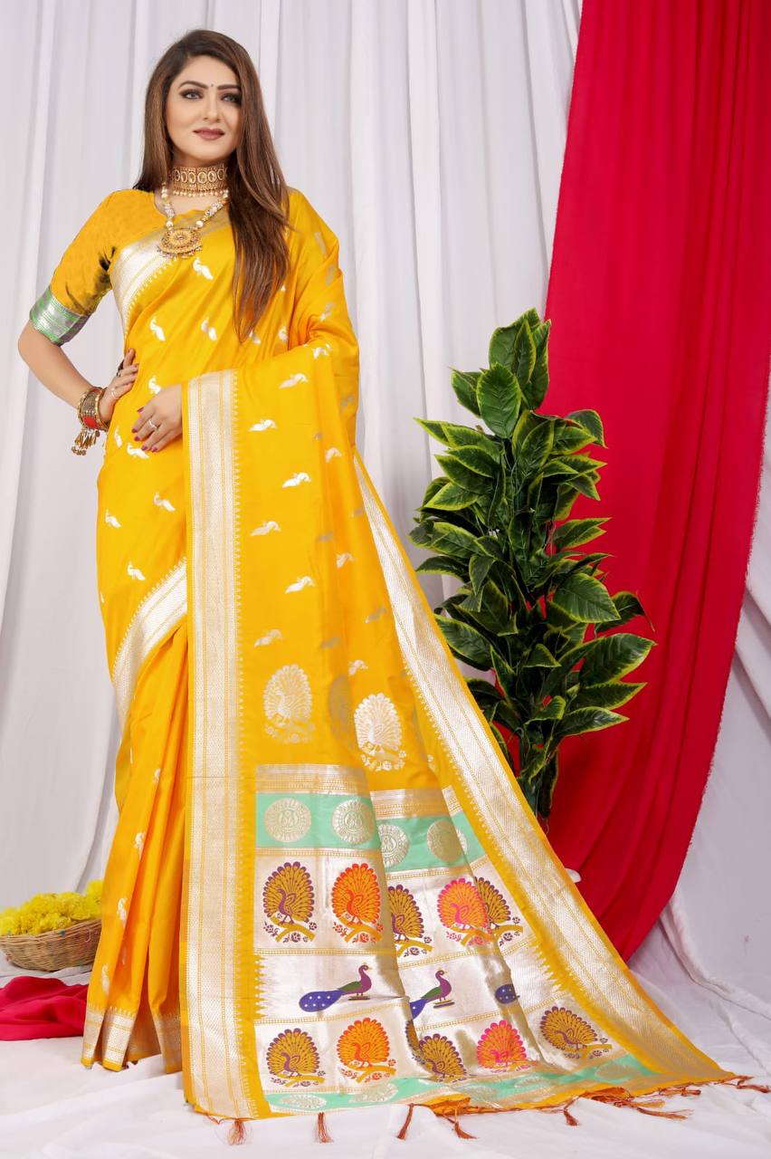 BEAUTIFUL SOFT PURE SILK PAITHANI SAREE