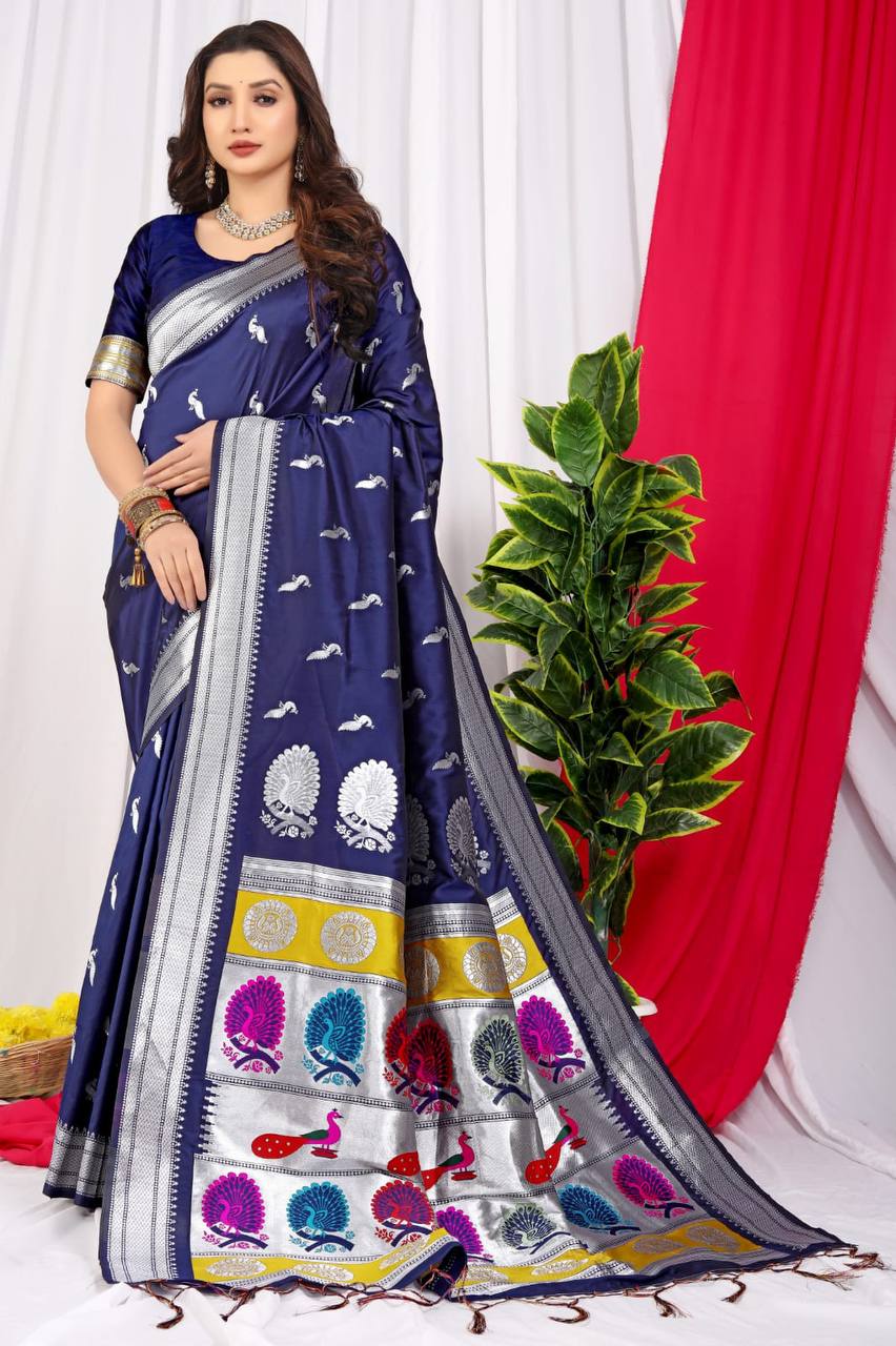 BEAUTIFUL SOFT PURE SILK PAITHANI SAREE
