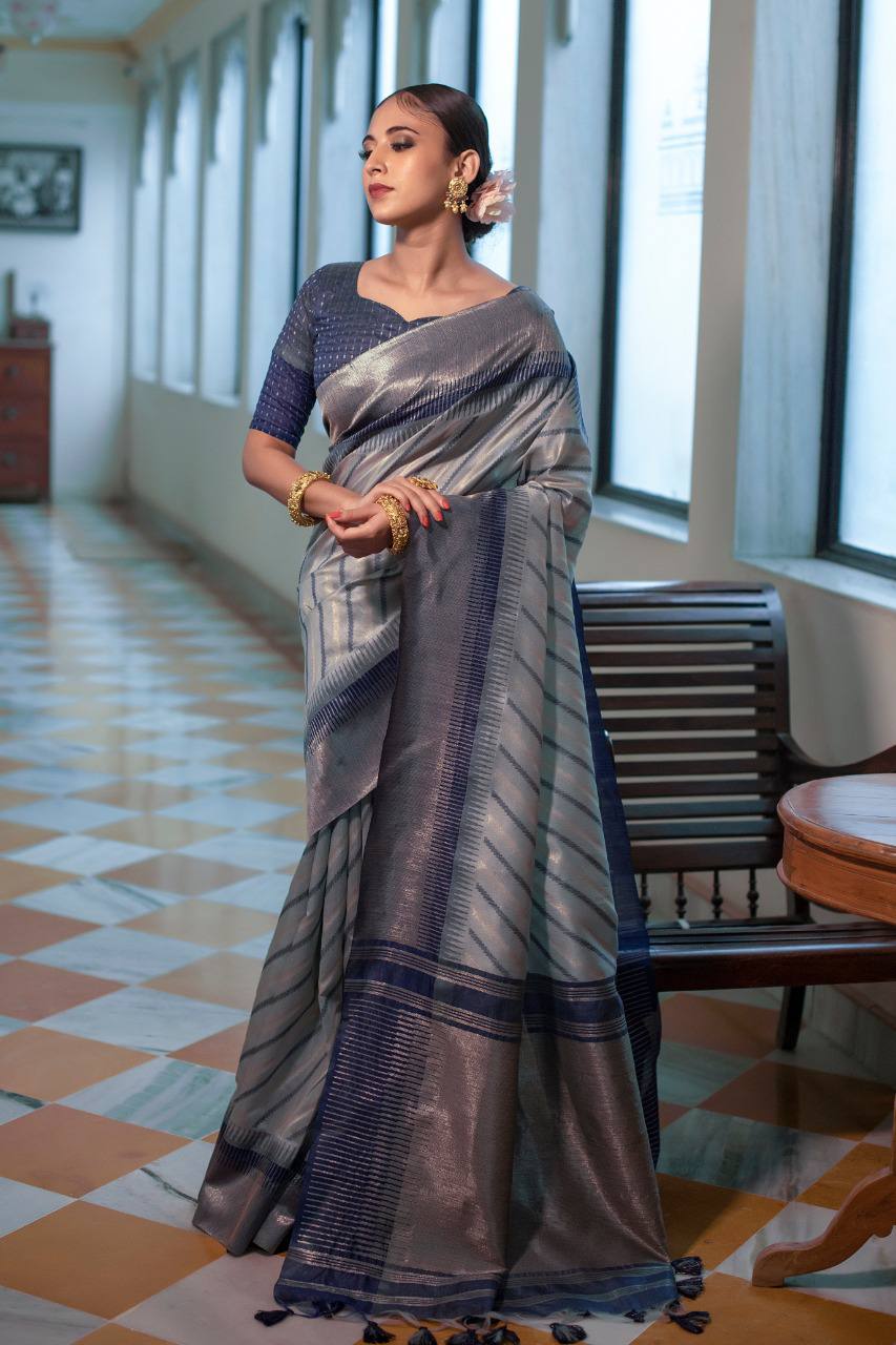 Semi Tussar Silk Saree