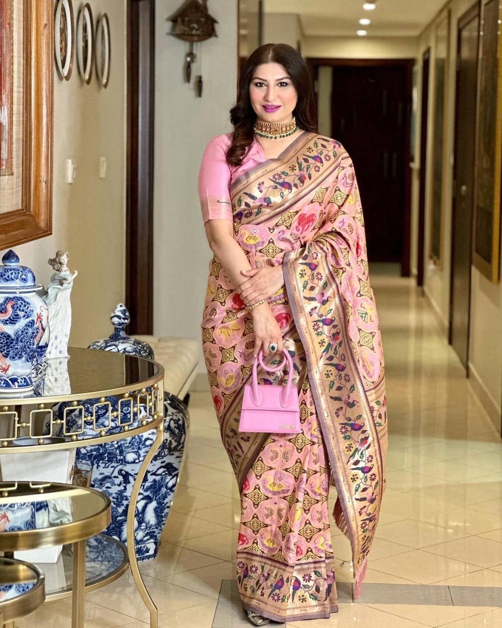 Banarasi Soft Silk Paithani Patola Saree