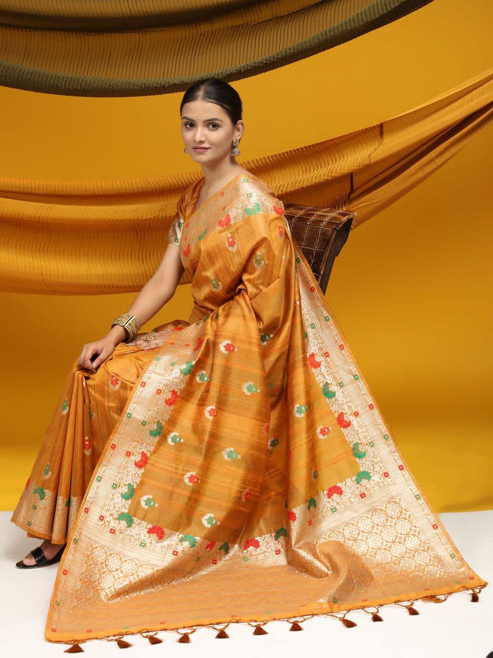 Tussar Silk Weaving Saree