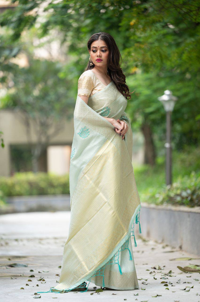 Soft Tissue Linen Silk Saree