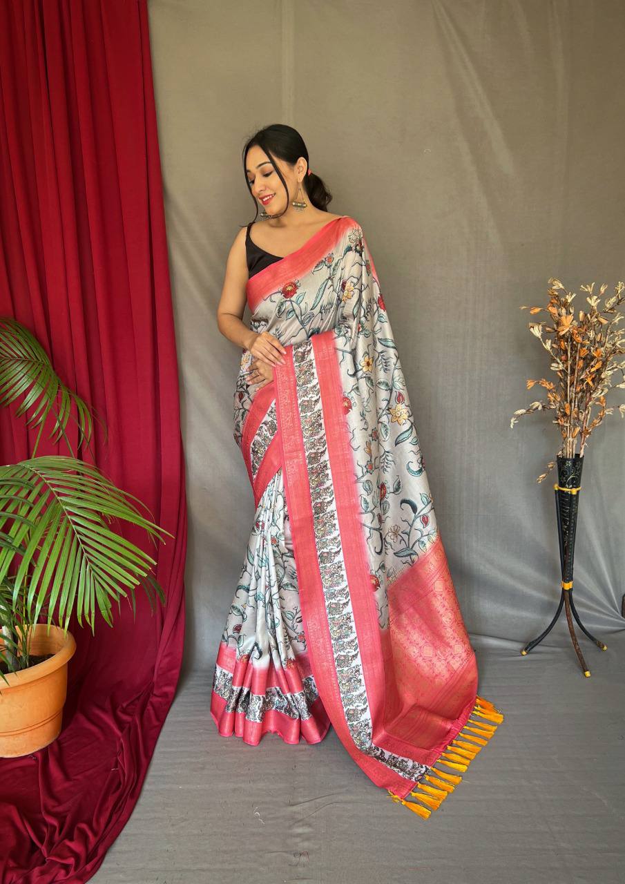 Pure Kanchipuram Digital Printed Saree