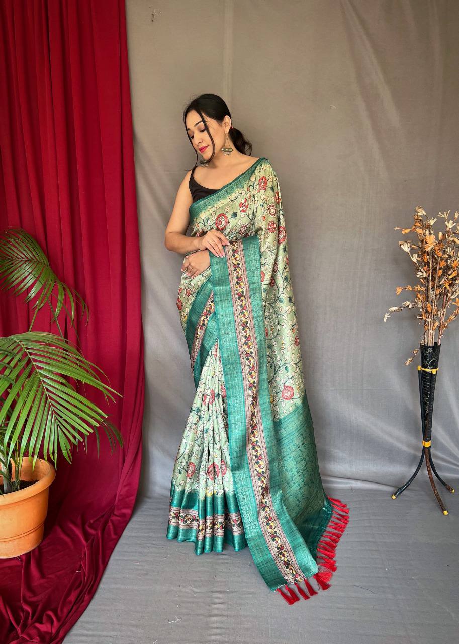 Pure Kanchipuram Digital Printed Saree
