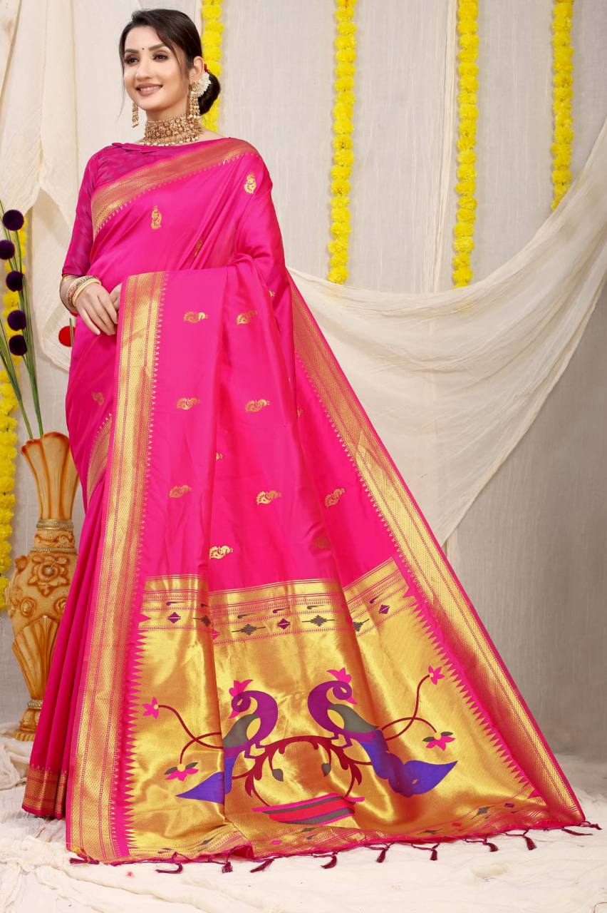 Paithani Pure Silk Handloom Saree