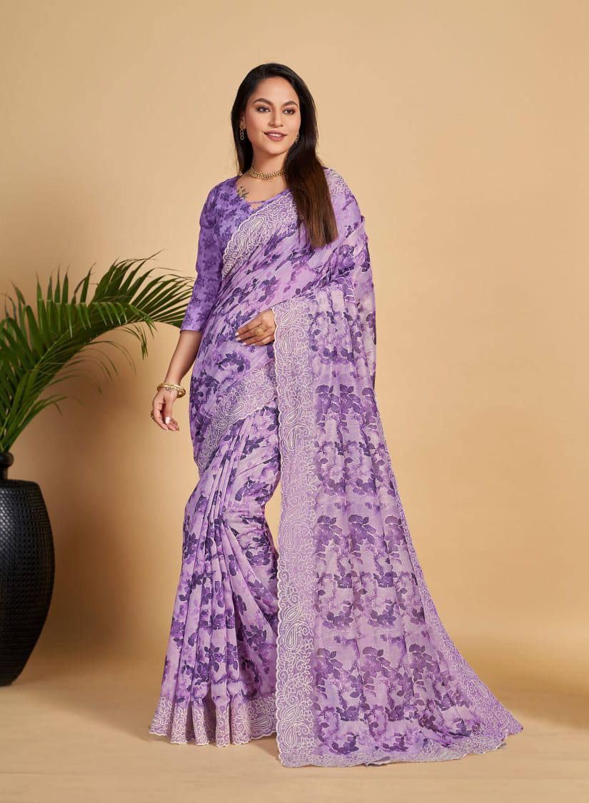 Soft Linen Cotton Saree