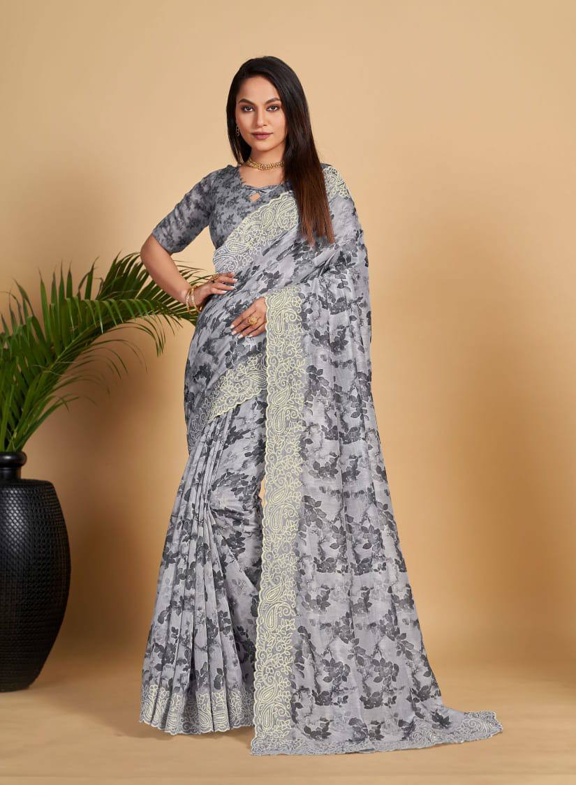 Soft Linen Cotton Saree