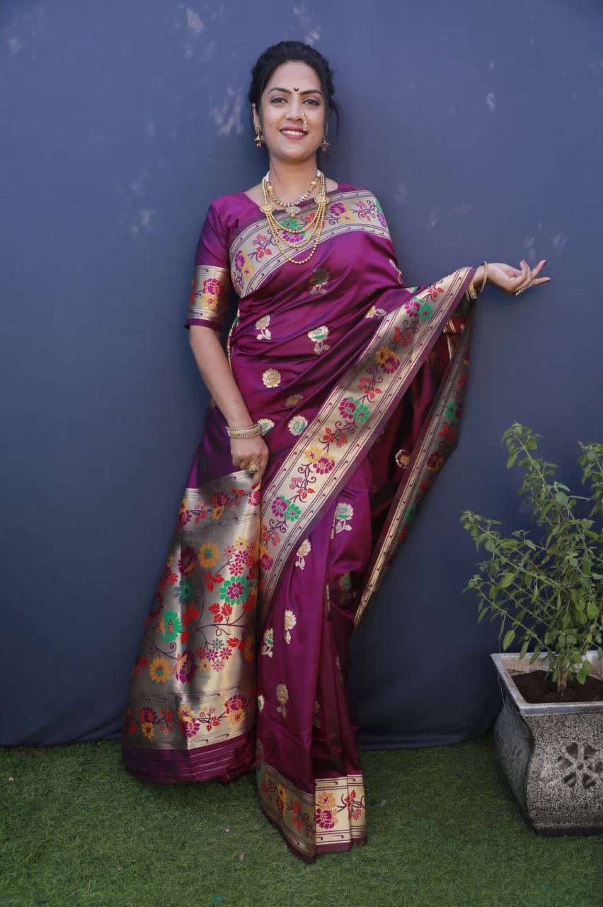 Paithani Pure Silk Handloom Saree