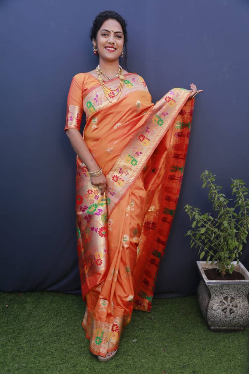Paithani Pure Silk Handloom Saree