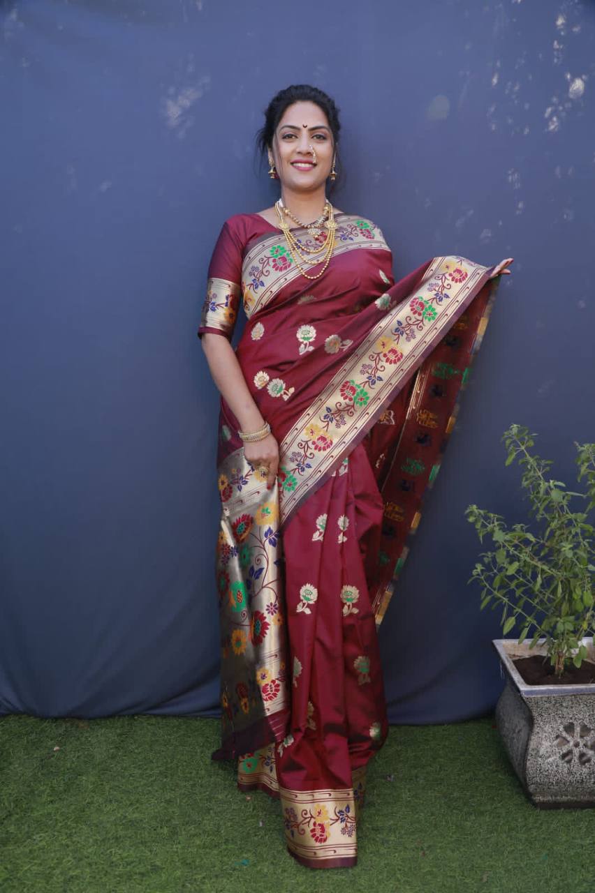 Paithani Pure Silk Handloom Saree