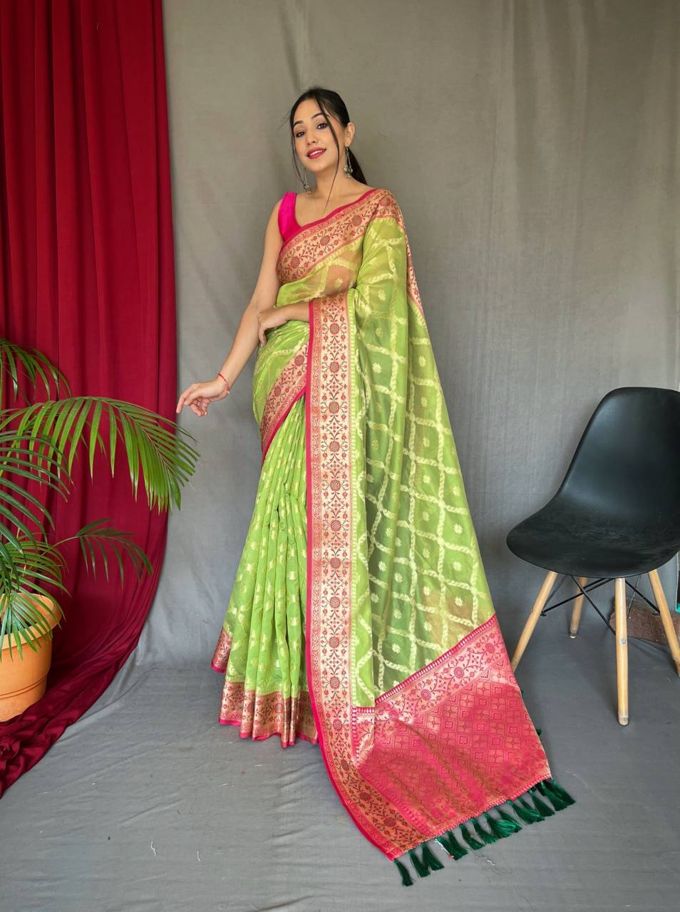 Pure Organza Weaved Saree