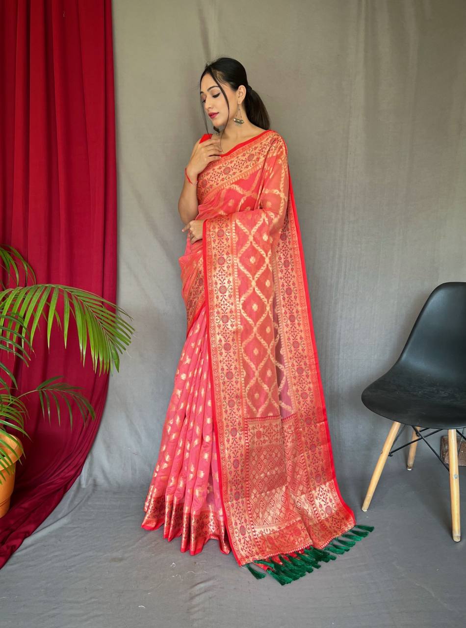 Pure Organza Weaved Saree