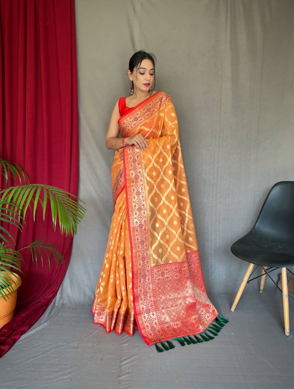 Pure Organza Weaved Saree