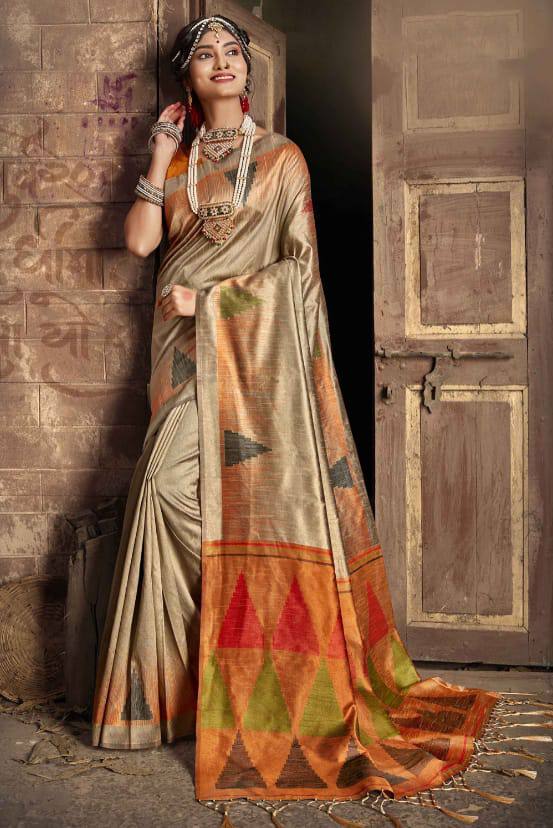 Handloom Raw Silk Weaving Saree