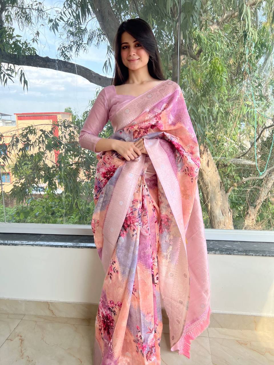 Premium Maheshwari Silk Saree
