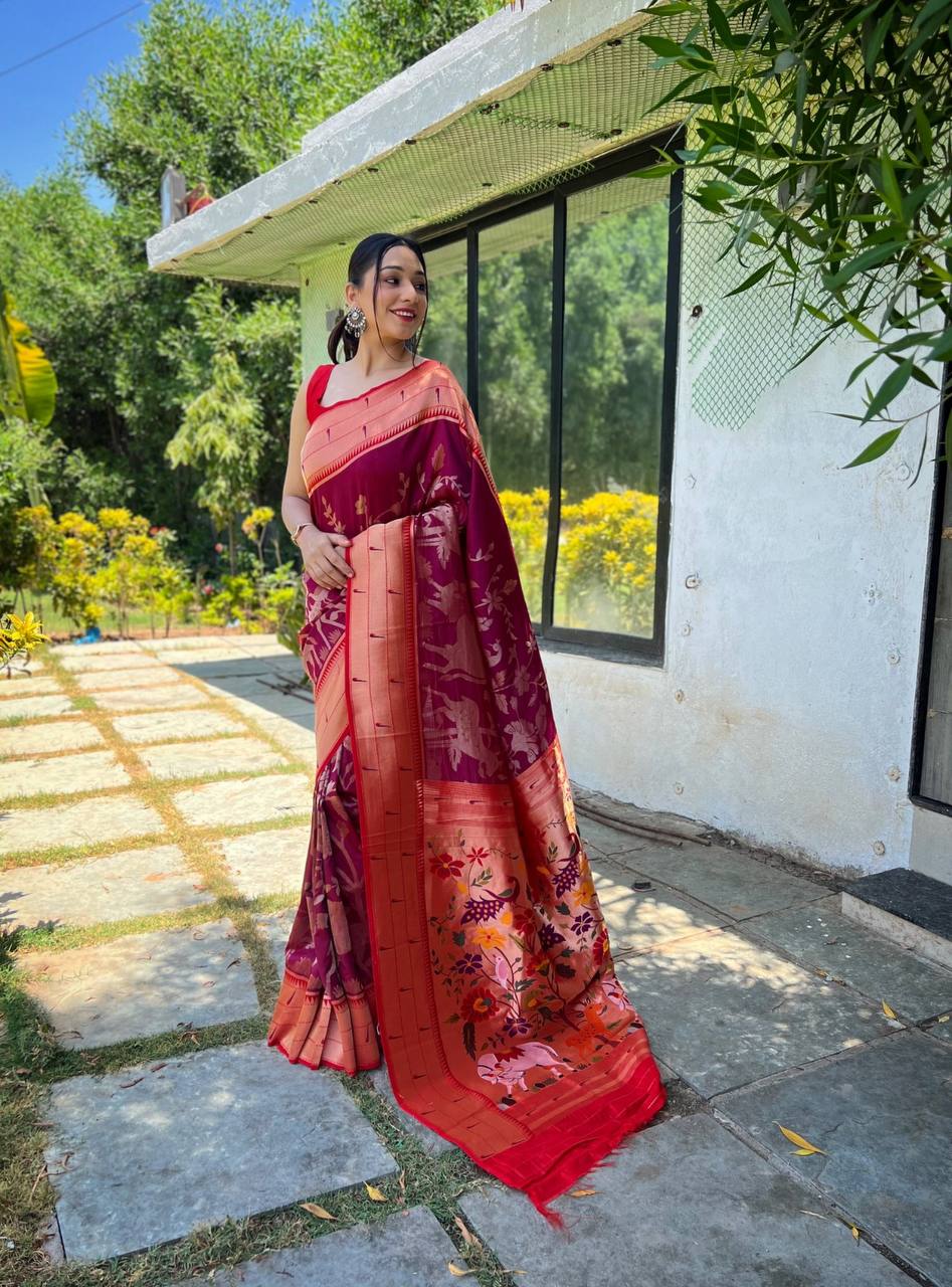 Pure Soft Paithani Silk Saree