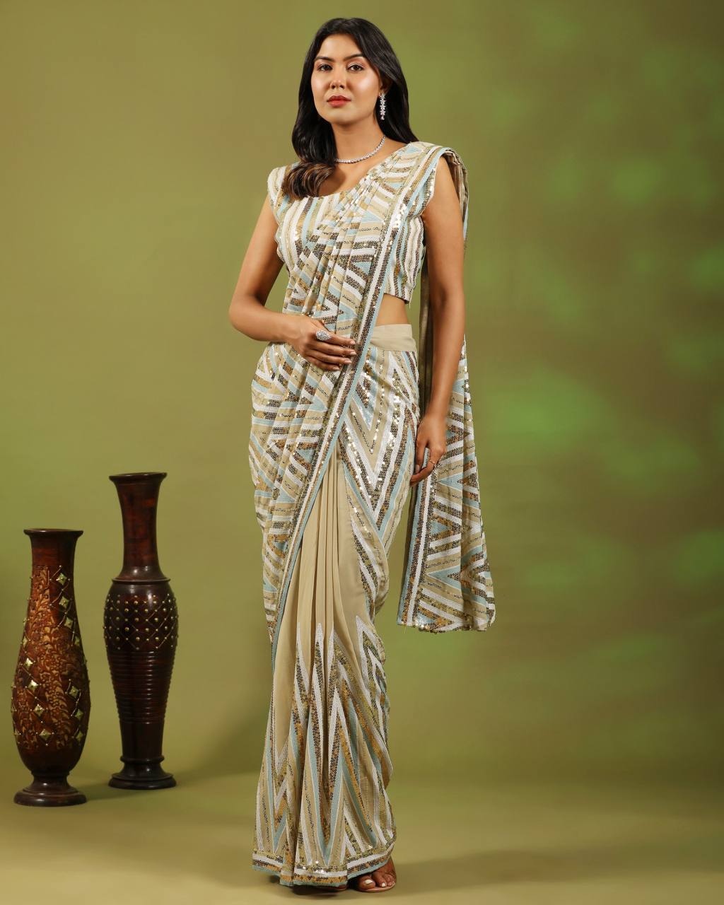 PURE VISCOSE GEORGETTE SAREES