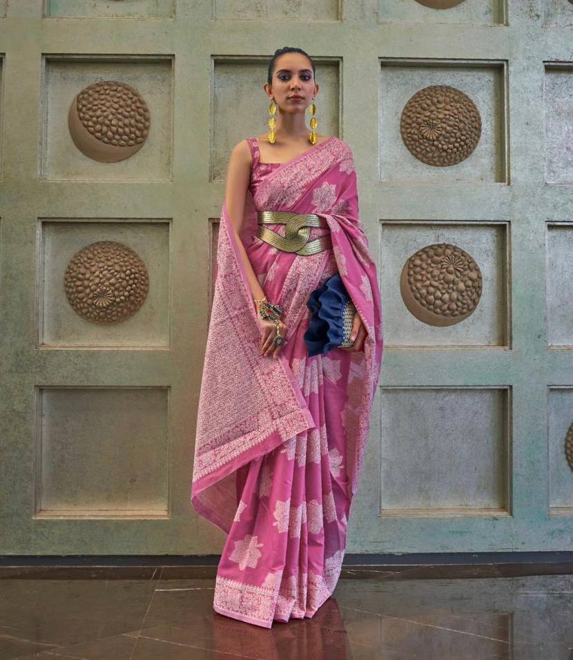 CHICKANKARI LUCKNOWI WEAVING SAREES