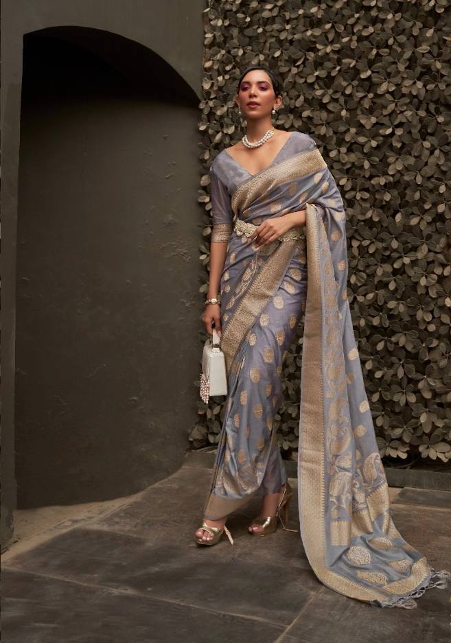 NYLON CHINON TWO TONE WEAVING SAREES