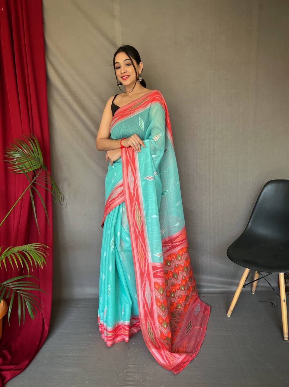 PRESENTING ORIGNAL LINEN SAREE