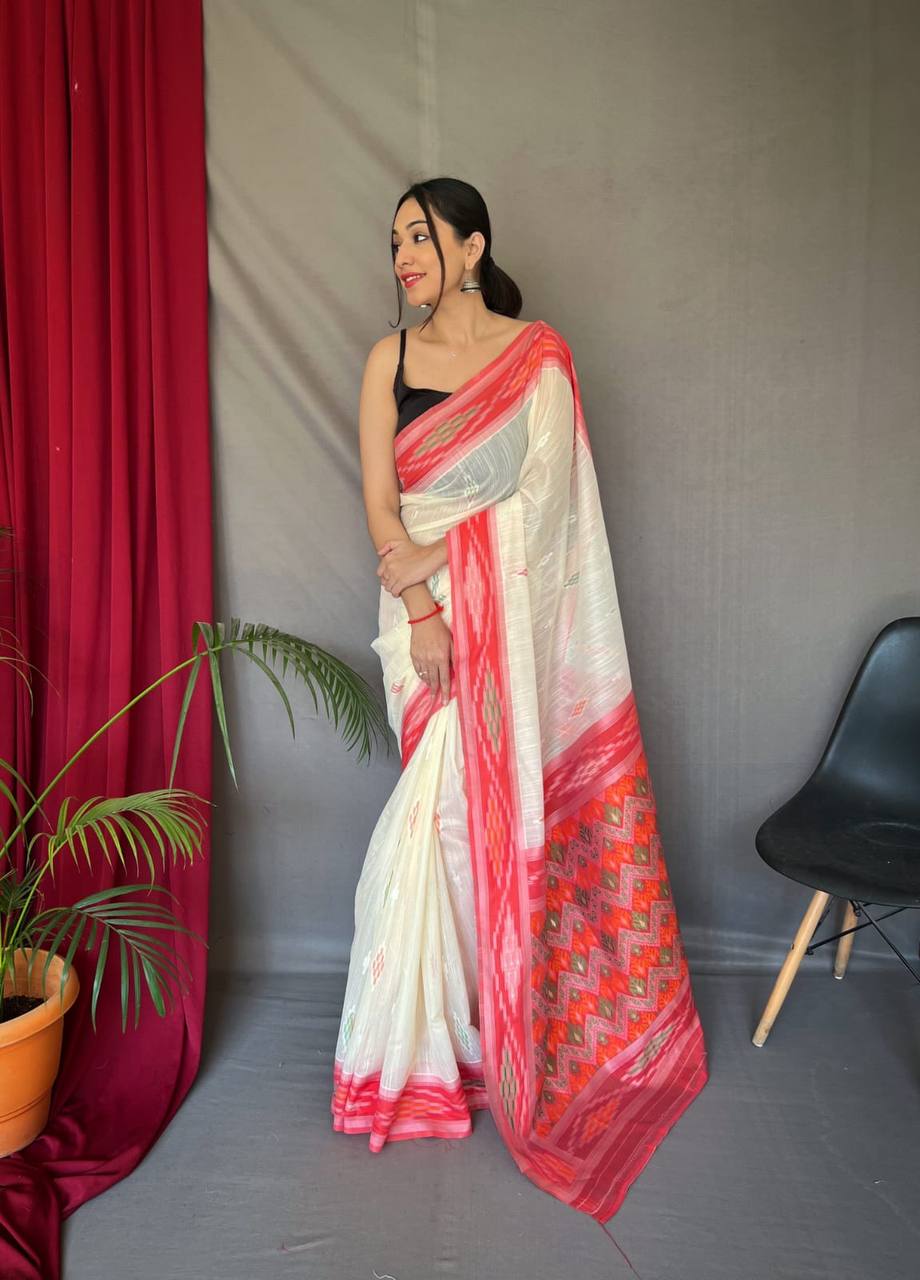 PRESENTING ORIGNAL LINEN SAREE