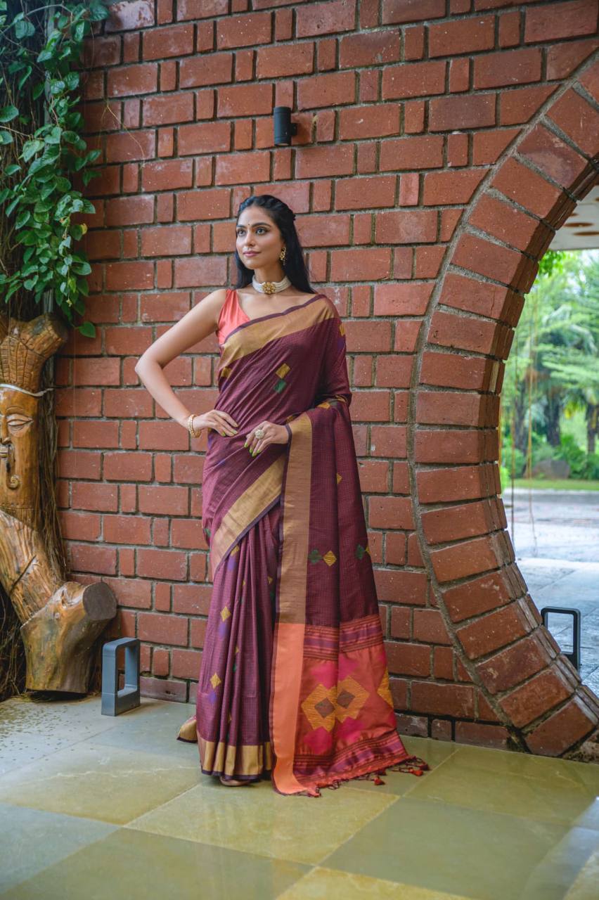 Soft Raw Silk Weaving Saree