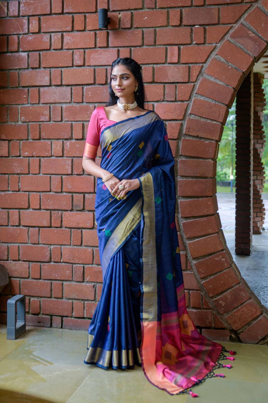Soft Raw Silk Weaving Saree