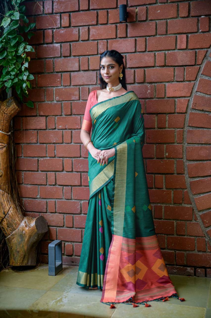 Soft Raw Silk Weaving Saree
