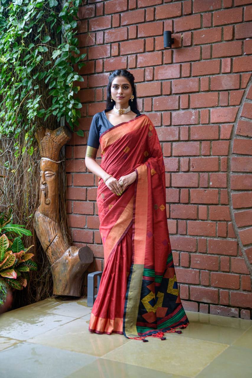 Soft Raw Silk Weaving Saree