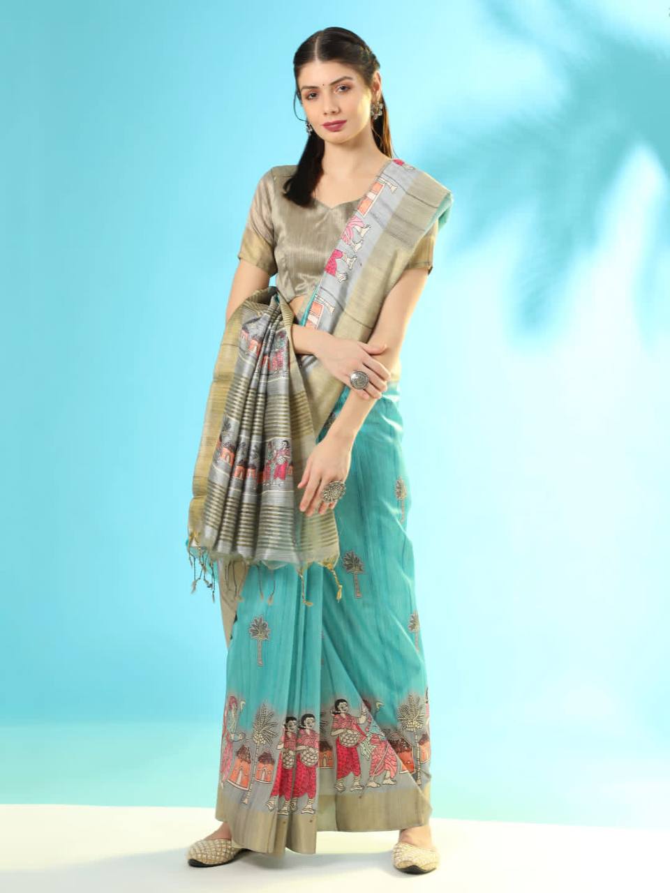 Tussar Print Soft Saree